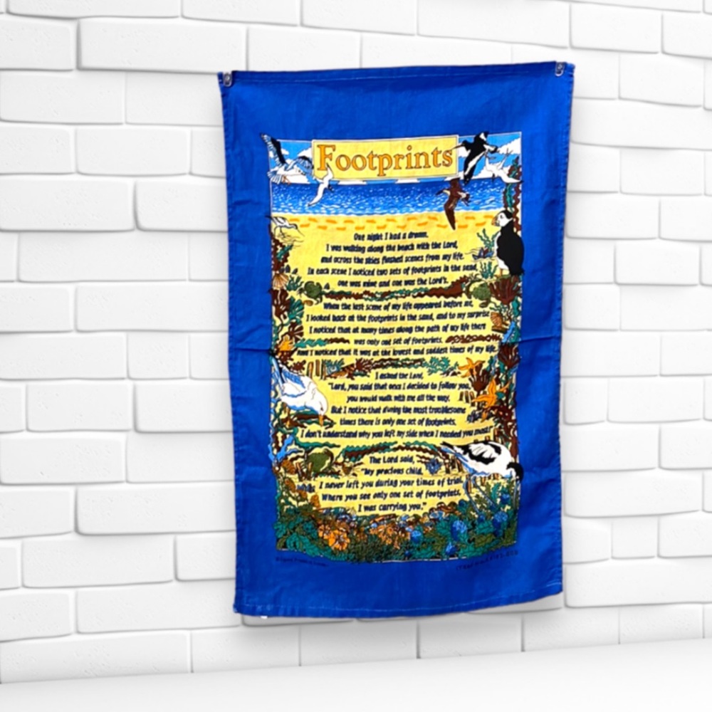 Footprints Poem Kitchen Towel